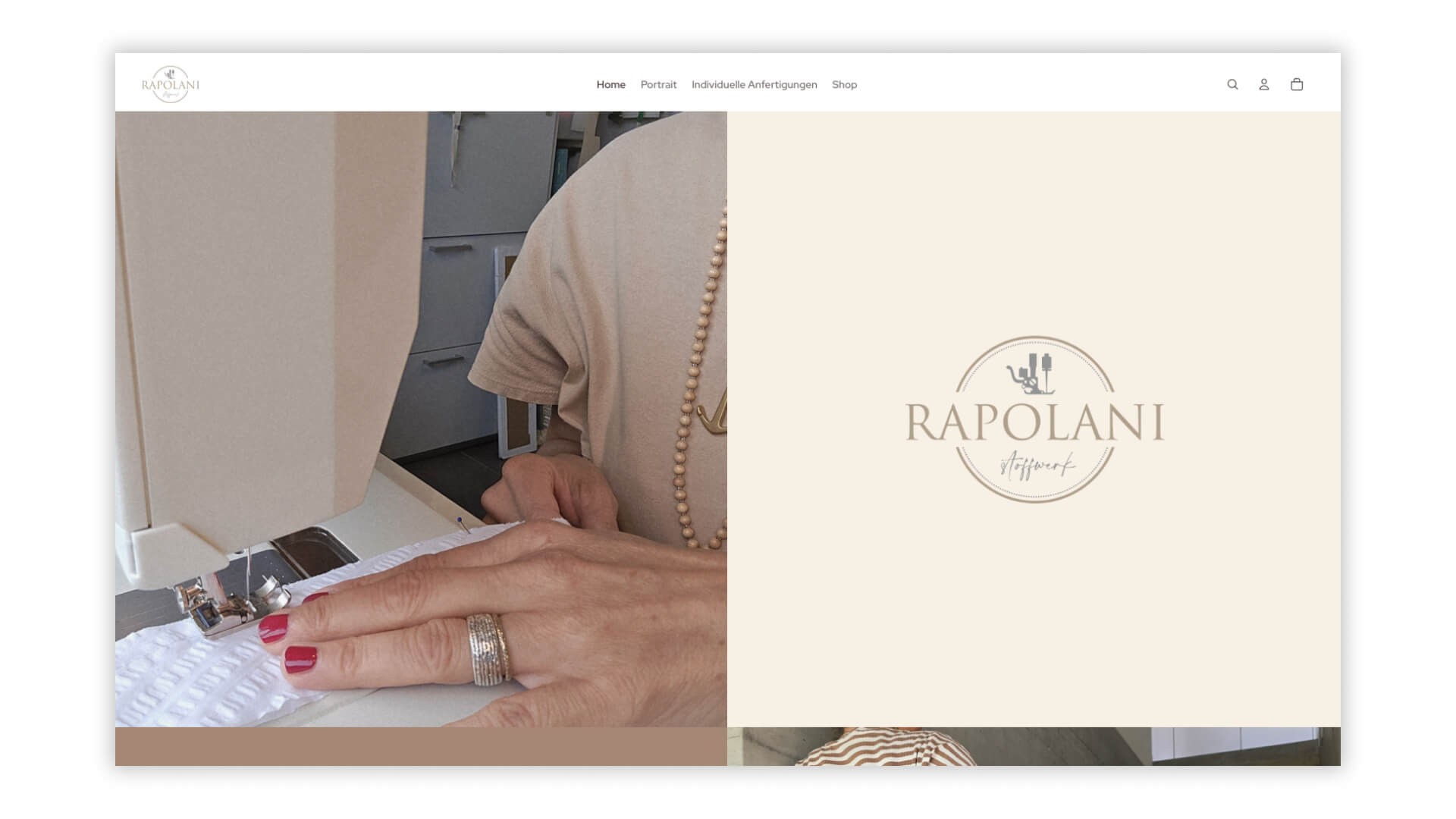 Redesign Webseite RAPOLANI stoffwerk